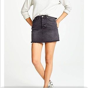 FREE PEOPLE Rugged A Line Denim Skirt